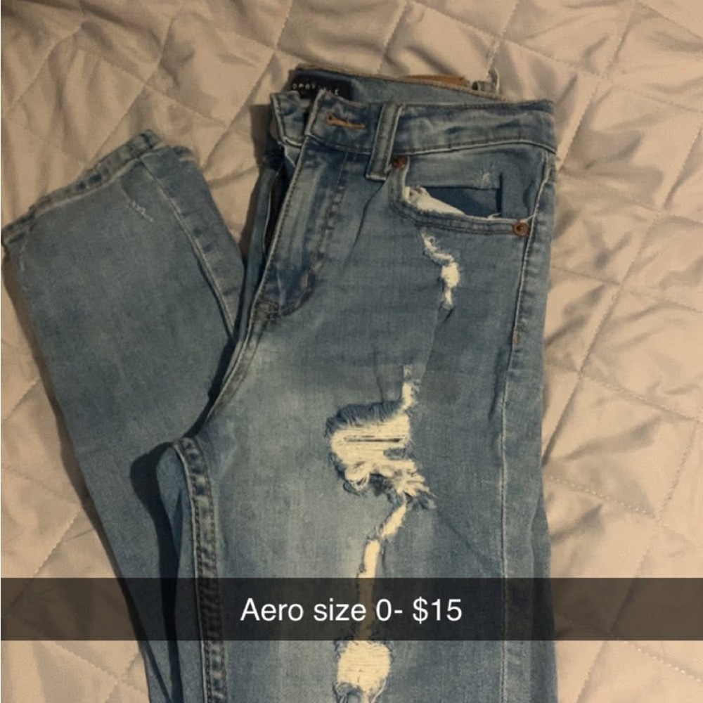 Aero Light Blue Distressed Jeans